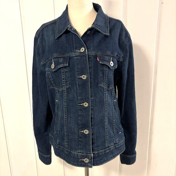 Levi's Jackets & Blazers - Levi's Women’s Denim Jacket XL Blue Trucker Button Front Excellent